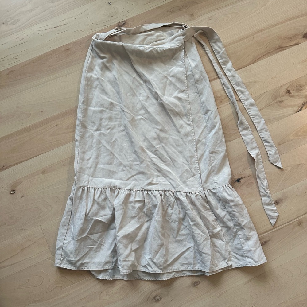 Forever 21 Cream Wrap Skirt